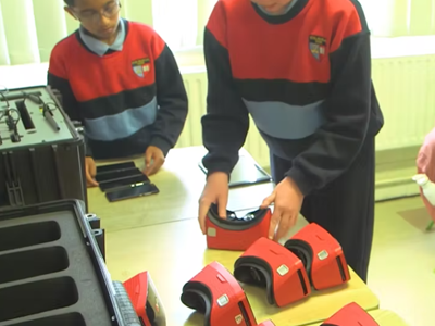 Using VR headsets to engage pupils in a local area project